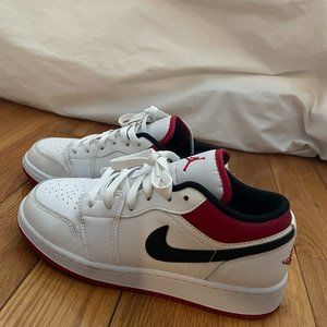 Air Jordan 1 Low White University Red Black (GS)